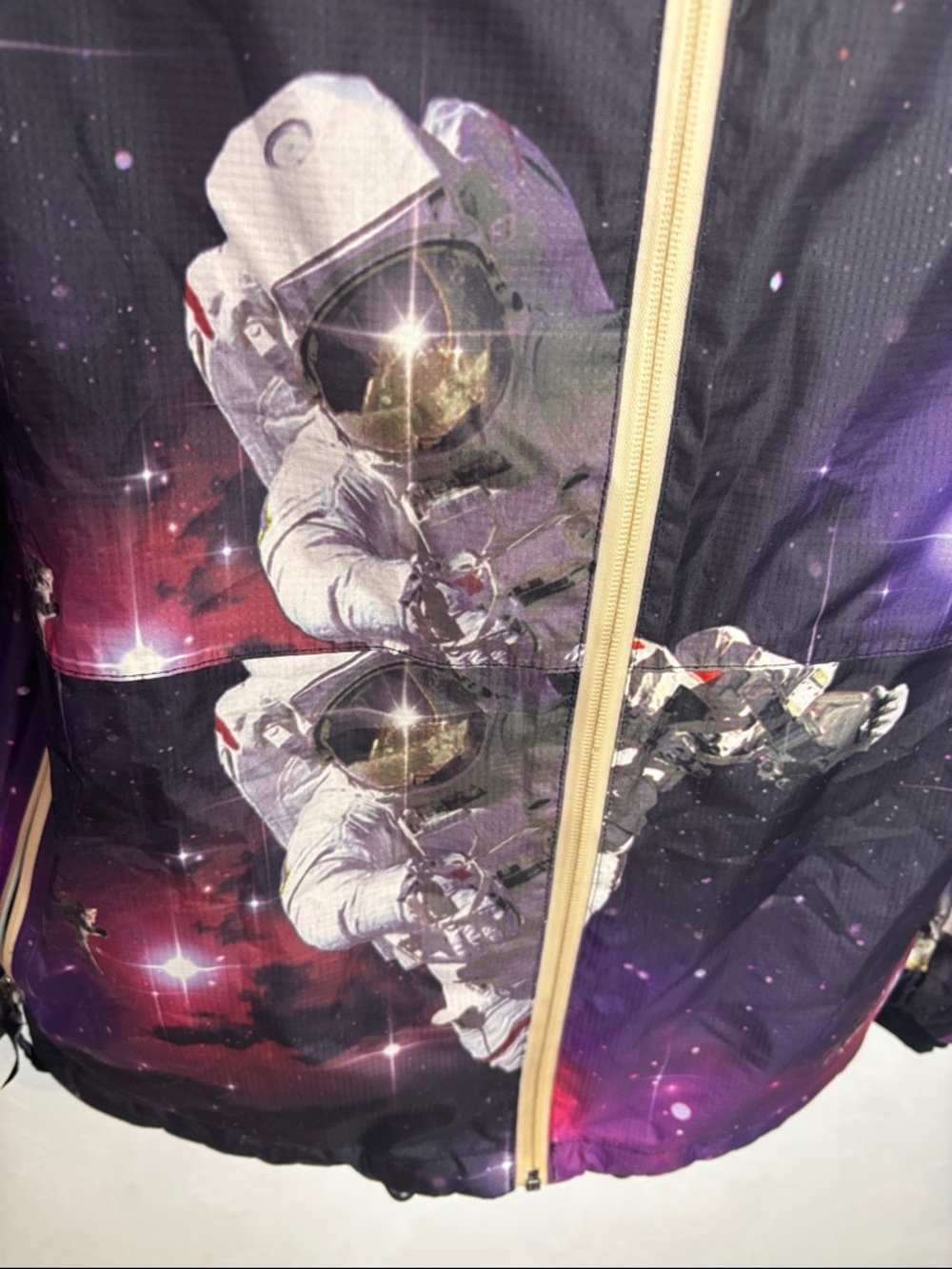 Neff Purple and Black Astronaut Graphic Windbreaker Size Medium - Picture 2 of 12
